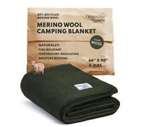 Woolly Mammoth Woolen Company Explorer Collection Couverture en Laine 66" x 90" Vert Olive