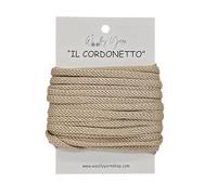 Woolly Yarn, cordon pour tricotin, 6 mm pour 5 à 10 mètres, flocons de naissance, décoration et loisirs créatifs (Beige, 5 mètres)