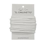Woolly Yarn, cordon pour tricotin, 6 mm pour 5 à 10 mètres, flocons de naissance, décoration et loisirs créatifs (blanc, 5 mètres)