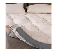Woolmark Surmatelas Taille Queen 150x200cm Chaude Laine D'agneau Enroulable Sur-Matelas De Pliant Extra Épais 180x200cm Matelas Futon Doux for Hivers ( Color : E-6CM , Size : Super King-180*200cm )