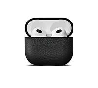 WOOLNUT Étui de protection en cuir pour AirPods 3 Gen - Noir - Étui de protection en cuir de qualité supérieure pour Apple AirPods 3 génération - Étui de protection et élégant pour vos AirPods 3e