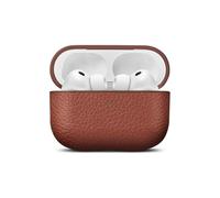 WOOLNUT Étui en cuir pour AirPods Pro 3ème génération - Marron cognac - Cuir scandinave pleine fleur, compatible avec le chargement sans fil