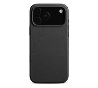 Woolnut Étui en cuir pour iPhone 17 Pro Max, noir, cuir pleine fleur scandinave, compatible avec MagSafe, côtés fins en TPU, doublure en microfibre douce, bords surélevés pour la protection de l'écran