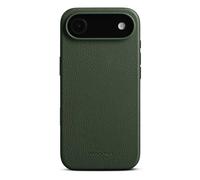 Woolnut Étui en cuir pour iPhone Air - Vert - Cuir pleine fleur scandinave, compatible avec MagSafe, côtés fins en TPU, doublure en microfibre douce, bords surélevés pour la protection de l'écran et