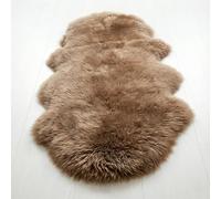 Woolous Tapis Peau de Mouton Veritable 180x60cm Tapis Laine de Mouton de La Nouvelle ZéLande, Tapis Entree Interieur Doux et Moelleux pour Chambre, Canapé, Salon (Marron)