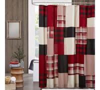 Woolrich John Rich & Bros. 100% Coton Rideau de Douche 182,9 x 182,9 cm/Rouge