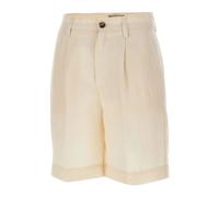 Woolrich - Lyocell Linen Shorts - Femme - Shorts - Blanc - Taille: W30