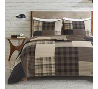 Woolrich Parure de lit 2 pièces surdimensionnée en Coton prélavé pour lit Simple, Toutes Saisons, Couvre-lit, collines d'hiver, collines d'hiver, lit jumeau/jumeau XL, Brun Clair