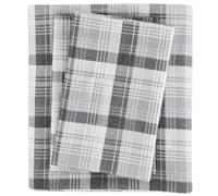WOOLRICH Parure de lit 4 pièces en Flanelle 100% Coton Douce et Chaude avec Poche élastique de 35,6 cm, Style de Vie en Cabine, pour la Saison Froide, taie d'oreiller Assortie, très Grand lit