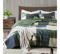 Woolrich Parure de lit Respirante pour Toutes Les Saisons, taies Assorties, Coton, Vert Moulin, lit Double/Grand lit (233,7 x 243,8 cm)