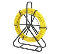 WOOLUCK 6mm 50m Ruban Bande à Poisson en Fibre de Verre, Aiguille De Tirage Fibre Optique Conduit de câble Porte-moulinet en acier, enfileur de câble de pipeline d'électricien