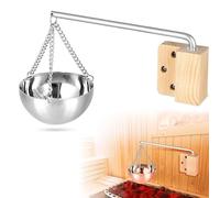 WOOLUCK Bol D'arôme Sauna, 350 ML Bol d'arôme Sauna en acier inoxydable Bol d'arôme Bol en cuivre Accessoire de sauna, pour sauna et spa à la maison