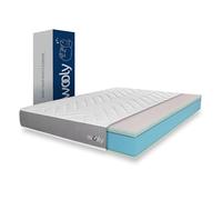 Wooly One II Matelas 180x200 - Épaisseur 21 cm - Confort Ergonomique 11 Couches - Mousse à mémoire de Forme - Blue Latex - Soutien Équilibré - Réversible - Hypoallergénique - Fabriqué en Europe