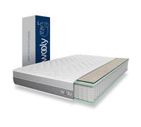 Wooly Original II Matelas 140x200 - Épaisseur 24 cm - Confort Hybride 13 Couches - Ressorts Ensachés - Fibre de Laine Naturelle - Mousse à Mémoire - Réversible - Couchage Indépendant - Fabrication UE