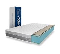 Wooly Original II Matelas 160x200 - Épaisseur 24 cm - Confort Supérieur 12 Couches - Fibre Naturelle de Laine - Mousse à mémoire de Forme - Blue Latex - Réversible - Soutien Mi-Ferme - Fabrication UE