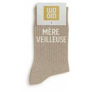 WOOM Chaussettes à Paillettes Mère Veilleuse - Cadeau fête des mères - Cadeau Maman - Taille Unique (36-40)