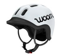 woom Ready Kids Casque réglable sans pincement avec détails réfléchissants pour vélo, patinage à roulettes et scooter, pour garçons et filles de 1 à 14 ans, gris pâle, taille M