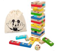 WOOMAX 48731 Disney Jeu Tour Blocs Bois/Domino avec Sac 36, Multicolore, Normal