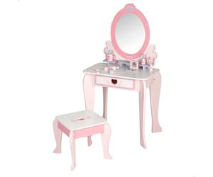 Woomax Coiffeuse Wooden With Stool & Accessories