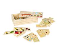 WOOMAX Colorbaby 42147 - Jeu de Dominos en Bois 28 pièces