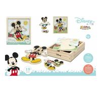 WOOMAX Disney Puzzle en Bois Costumes 19 pi ces-12 5 x 14 cm-Mickey 48723 Multicolore Trajes