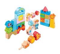 Woomax Jeu De Construction En Bois-château 32 Pièces