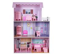 WOOMAX Maison de poupée Play & Learn 14 Pièces 80 x 112 x 31 cm