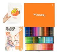 Woomer 90 Crayons de Couleur à Base d'Huile avec 20 Feuilles Texturées