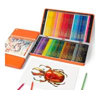 Woomer Lot de 72 crayons de couleur de qualité pour artistes avancés adultes et enfants, noyau souple de 3,8 mm avec texture crémeuse, fournitures artistiques avec boîte en étain pour cadeau,