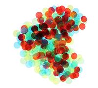 WOONEKY 1 Ensemble Chips de Bingo Plastique Transparent de Lot de Colorés pour Jeux de Comptage et Activités Éducatives Réutilisables et Adaptés Aux Mathématiques Couleur Aléatoire