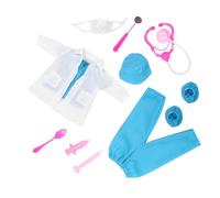 WOONEKY 1 Ensemble Costume de Médecin Infirmier Accessoires Réalistes Tenue pour Jeu de Rôle et Déguisement pour Poupées Américaines