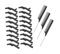 WOONEKY 1 Ensemble De Peignes À Queue Pinces À Cheveux En Abs Pour Coiffeur Outil De Coiffure Portable Pointes Lisses Pour Salon Et Usage Domestique