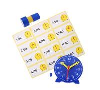 WOONEKY 1 Ensemble Horloge pédagogique pour Enfants Jouets pour Enfants Timbre d'enseignement de l'horloge Timbres d'horloge d'enseignement Horloge de Classe Horloge mathématique Plastique