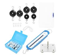 WOONEKY 1 Ensemble Kit de Système de Poulie Magnétique avec Base Métallique et Poids pour Expériences Scientifiques Physique Outil Pédagogique pour Collège et Activités Stem