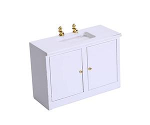 WOONEKY 1 Pièce Mini Wash Basin Model Micro Bathroom Sink Dollhouse Decoration Creative Furniture Accessory for Small House Ornament