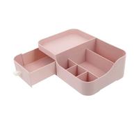 WOONEKY 1 pièce Organisateur de Maquillage avec Tiroir Boîte de Rangement Cosmétique Grand Rose pour Bureau pour Organisation des Cosmétiques et Petits Objets