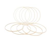 WOONEKY 10 pièces Cercles Bambou Naturels pour Couronnes Végétales DIY Anneaux Artisanaux Macramé et Décoration Murale Mariage Supports Résistants pour Créations Fait Main
