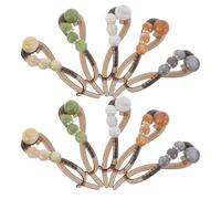 WOONEKY 10 Pièces French Twisted Hair Pins Sparkly Pearl Hair Bun Maker Clips Non-slip Ponytail Holder Lightweight Accessories For Women