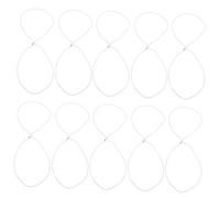 WOONEKY 10 pièces Lot de Chaînes à Billes Acier Inoxydable Collier Rond Robuste pour Pendentifs Identification Animaux et Créations DIY Chaîne Légère et Confortable pour Homme et Chien