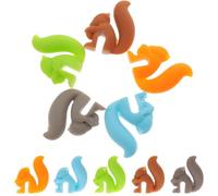WOONEKY 10 Pièces Marqueurs de Verre Écureuil en Silicone