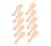 WOONEKY 10 Pièces Mini Wooden Spatulas Set for Small Rice Cake Turner Mini Kitchen Utensils for Pretend Play and Creative Cooking Simulation