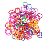 WOONEKY 100 Pièces Anneaux Colorés Plastique Lot de Maillons Géométriques pour Éducation Précoce Sensoriaux pour Garçon Fille à Maison et Classe