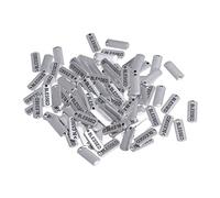WOONEKY 100 Pièces Breloques Lettres Alliage Argenté pour Fabrication Bijoux DIY Pendentifs Charms Longs pour Bracelets Colliers et Accessoires Créatifs