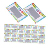 WOONEKY 100 Pièces Cartes à Gratter DIY Autocollants pour Anniversaire Cartes Blanches à Gratter Amusantes Lot pour Fête Récompenses et Activités Éducatives