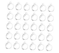 WOONEKY 100 pièces Crochets Oreilles à Levier Ronds Cuivre Argenté pour Création Bijoux DIY Accessoires Boucle Oreille pour Femmes Fabrication Personnalisée