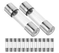 WOONEKY 100 Pièces Fusible Verre Rapide pour Lumières de Noël et Guirlandes Tube Verre Lot de Protection Circuit Sûre et Visible