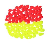 WOONEKY 100 pièces Lot de Flotteurs Bobbers de Ultra et Sensibles Bouchons Flotteurs Portables Rouge et Jaune Accessoires pour Truite et Poissons Haute Flottabilité et Résistance