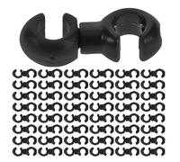 WOONEKY 100 Pièces S Style Bicycle Cable Fastening Clips Bike Wire Routing Retainers for Brake and Shift Cables Easy No-Tool Installation for Mountain and Road Bikes