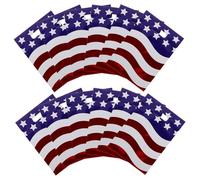 WOONEKY 100 Pièces Sacs Patriotiques pour Fête Du Sacs Indépendance Américains et Compacts pour Bonbons et Souvenirs Célébrations des Anciens et Événements Historiques