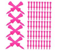 WOONEKY 100 pièces Tees Plastique pour Entraînement Tees Courts Stables et Incassables Accessoires Golf pour Simulateur et Practice Garçon Fille et Adultes